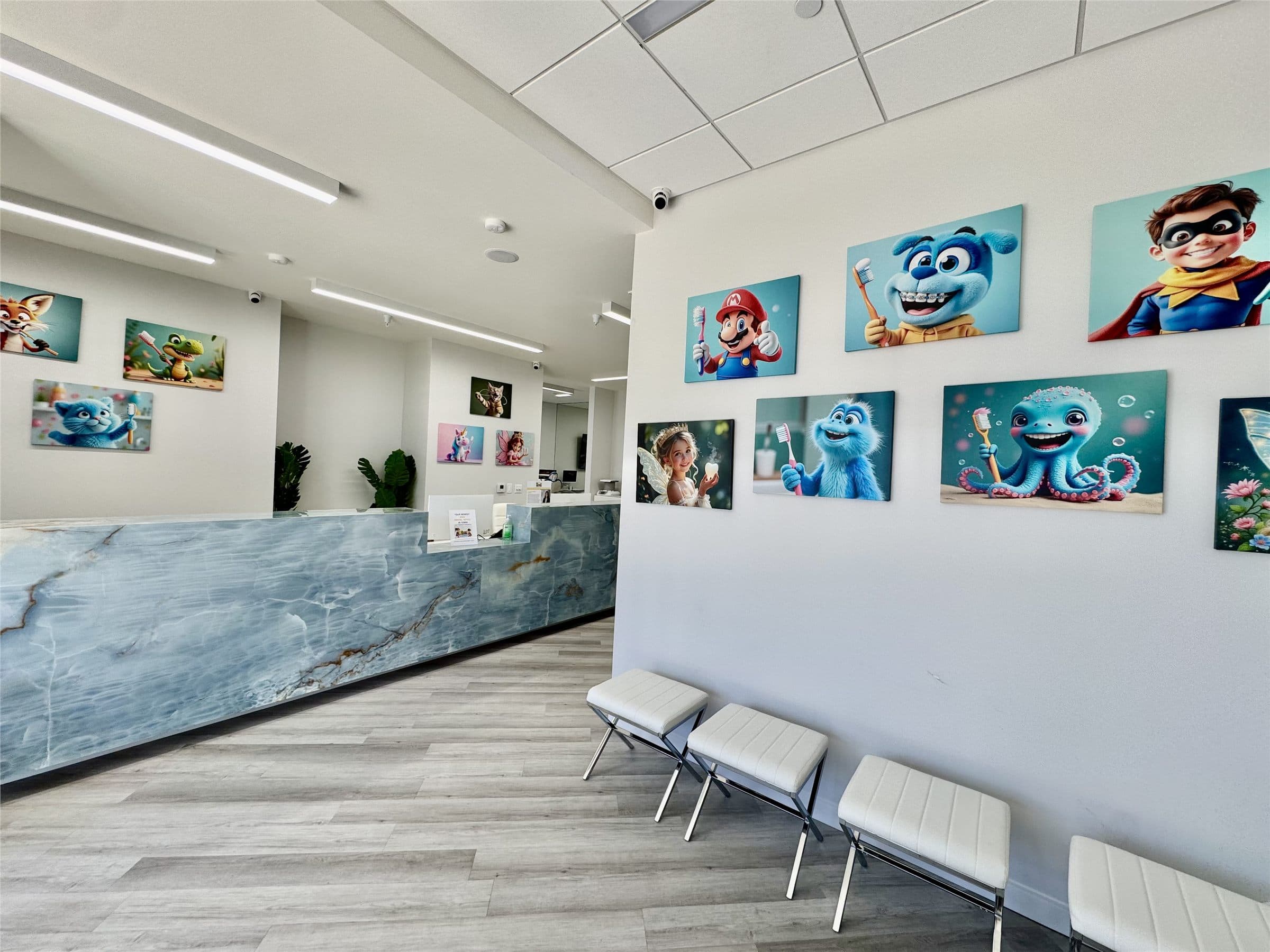Reception area at Oxnard Orthodontix